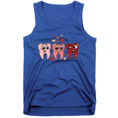 Tooth Heart Valentines Day Cute Dentist Dental Hygienist Great Gift Tank Top