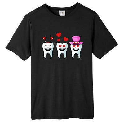 Tooth Hearts Valentines Day Cute Dentist Dental Hygienist Funny Gift Tall Fusion ChromaSoft Performance T-Shirt