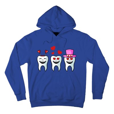 Tooth Hearts Valentines Day Cute Dentist Dental Hygienist Funny Gift Hoodie