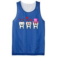 Tooth Hearts Valentines Day Cute Dentist Dental Hygienist Funny Gift Mesh Reversible Basketball Jersey Tank