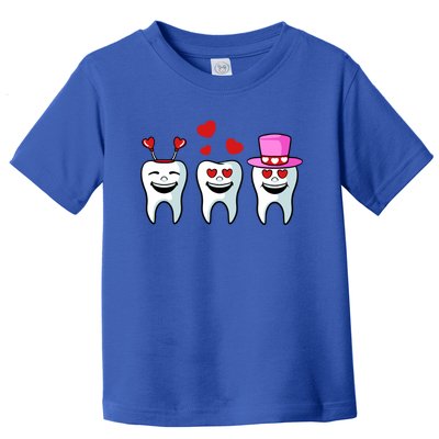 Tooth Hearts Valentines Day Cute Dentist Dental Hygienist Funny Gift Toddler T-Shirt