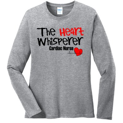 The Heart Whisperer Cardiologist Cardiac Care Nurse Present Cute Gift Ladies Long Sleeve Shirt