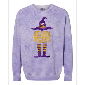 Tigers Halloween Witch Colorblast Crewneck Sweatshirt