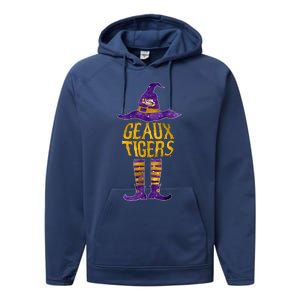 Tigers Halloween Witch Performance Fleece Hoodie