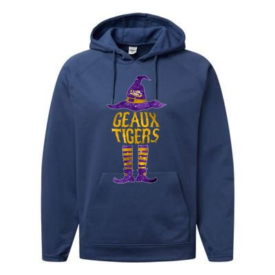 Tigers Halloween Witch Performance Fleece Hoodie