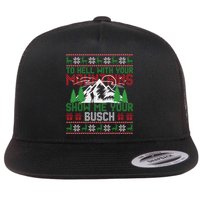 To Hell With Your Mountains Show Me Your Busch Ugly Sweater Great Gift Flat Bill Trucker Hat