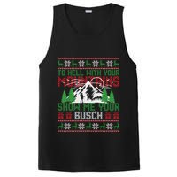 To Hell With Your Mountains Show Me Your Busch Ugly Sweater Great Gift PosiCharge Competitor Tank