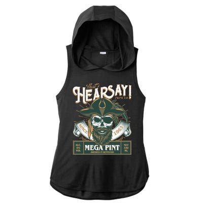 That's Hearsay Wine Co Company Mega Pint Ladies PosiCharge Tri-Blend Wicking Draft Hoodie Tank