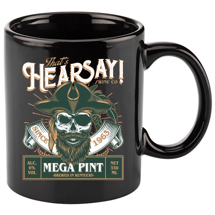 That's Hearsay Wine Co Company Mega Pint 11oz C Handle Ceramic Mug