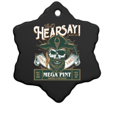 That's Hearsay Wine Co Company Mega Pint Ceramic Star Ornament