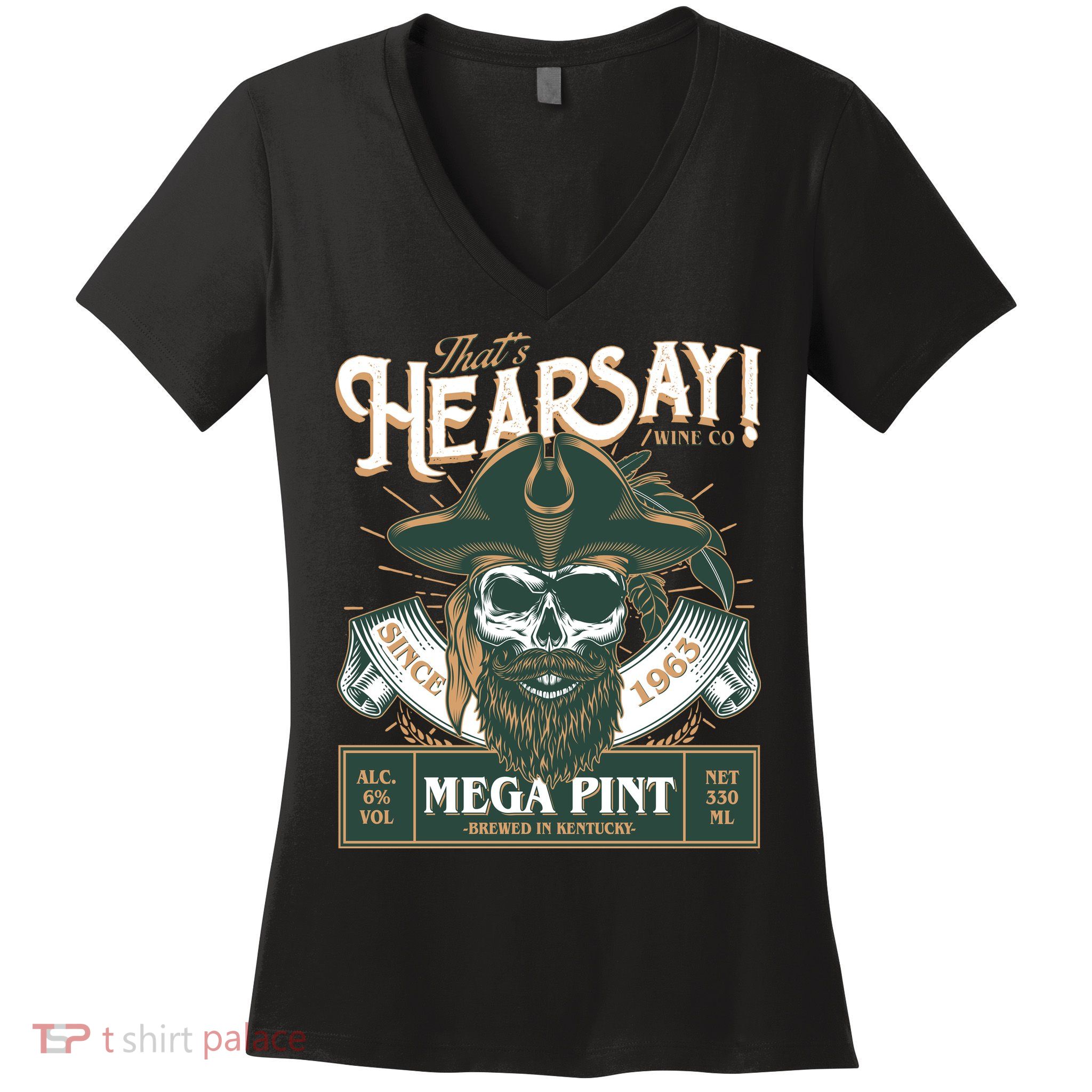 That's Hearsay Wine Co Company Mega Pint Women's V-Neck T-Shirt