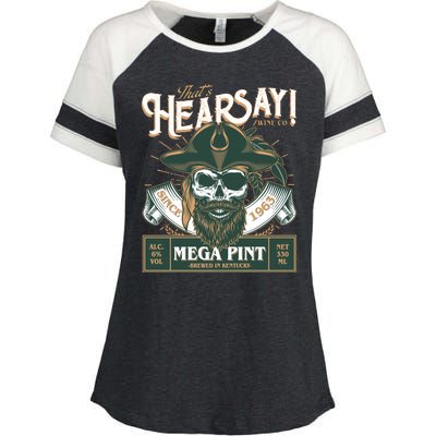 That's Hearsay Wine Co Company Mega Pint Enza Ladies Jersey Colorblock Tee