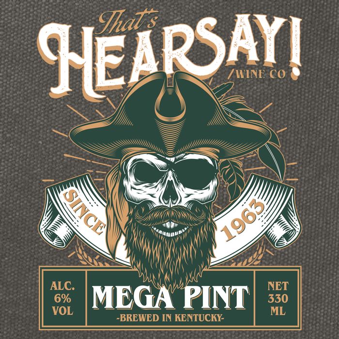 That's Hearsay Wine Co Company Mega Pint Cotton Canvas Backpack