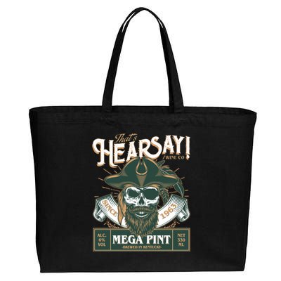 That's Hearsay Wine Co Company Mega Pint Cotton Canvas Jumbo Tote