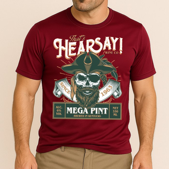 That's Hearsay Wine Co Company Mega Pint Cooling Performance Crew T-Shirt
