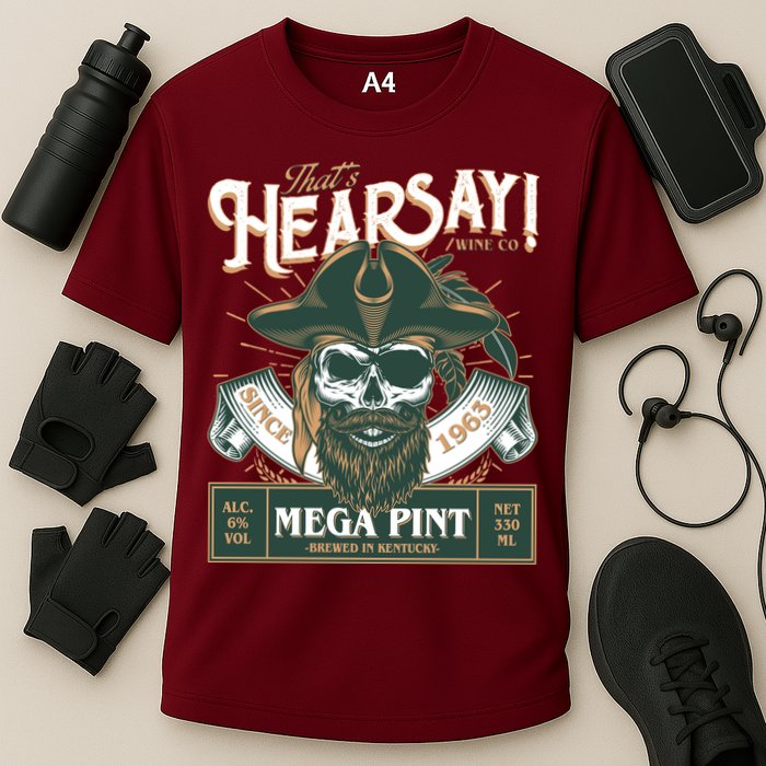 That's Hearsay Wine Co Company Mega Pint Cooling Performance Crew T-Shirt