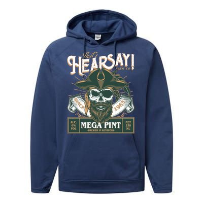 That's Hearsay Wine Co Company Mega Pint Performance Fleece Hoodie