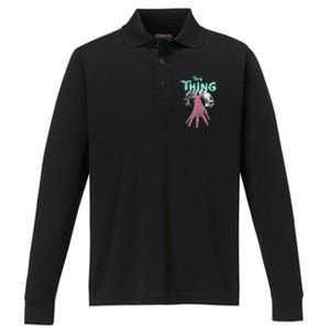 Thing Hand Wednesday Lover Trending Gift Idea Performance Long Sleeve Polo