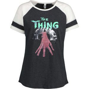 Thing Hand Wednesday Lover Trending Gift Idea Enza Ladies Jersey Colorblock Tee