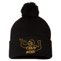 Ty Hill Wearing Crazy Work Pom Pom 12in Knit Beanie