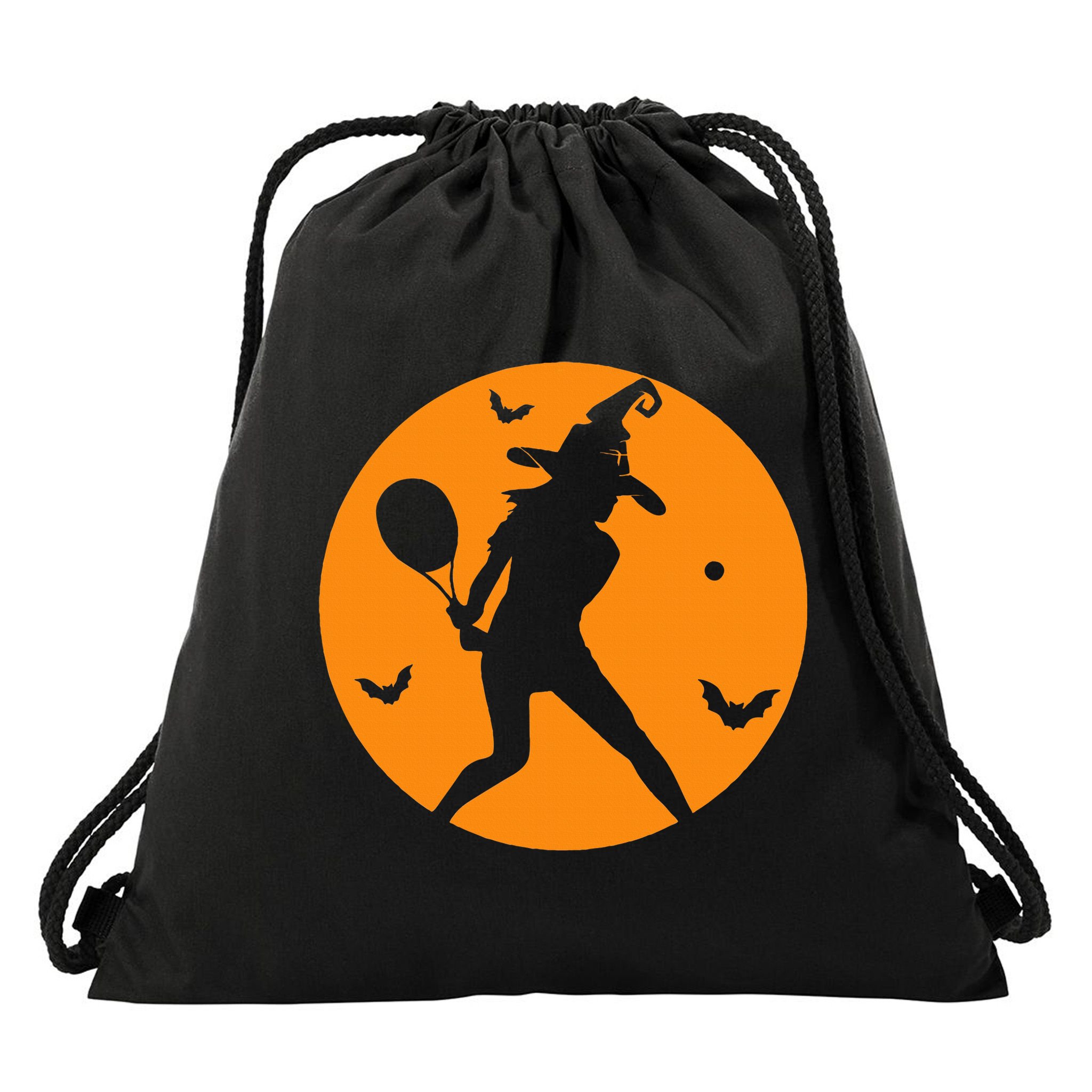 Tennis Halloween Witch Costume For Tennis Players Coaches Drawstring Bag