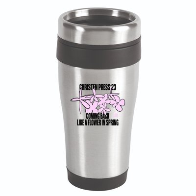 Tobin Heath Wearing Christen Press 23 Coming Back Like A Flower In Spring 16oz Travel Tumbler