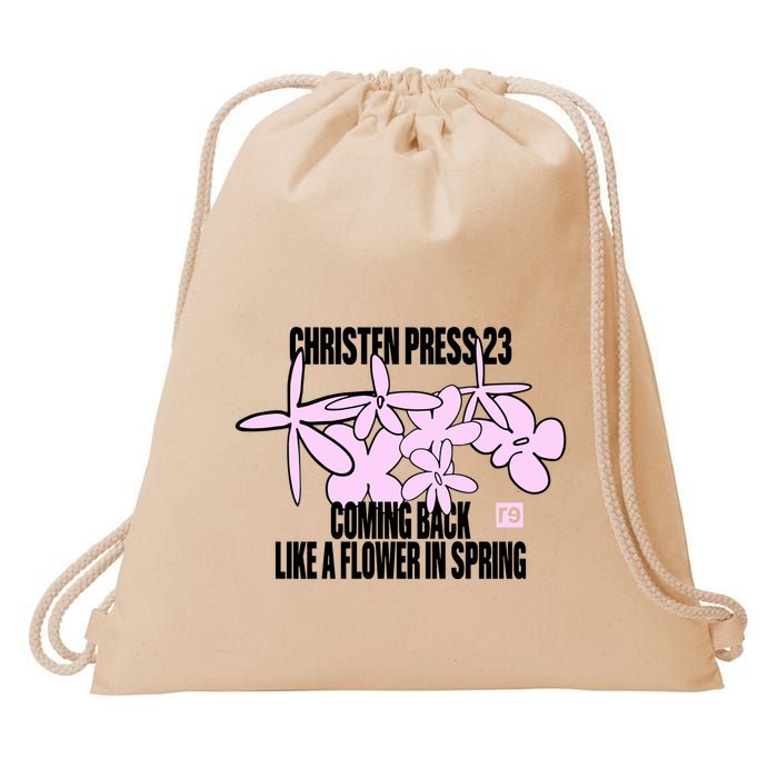 Tobin Heath Wearing Christen Press 23 Coming Back Like A Flower In Spring Drawstring Bag