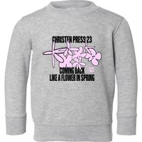 Tobin Heath Wearing Christen Press 23 Coming Back Like A Flower In Spring Toddler Sweatshirt