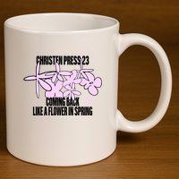 Tobin Heath Wearing Christen Press 23 Coming Back Like A Flower In Spring 11oz C Handle Ceramic Mug