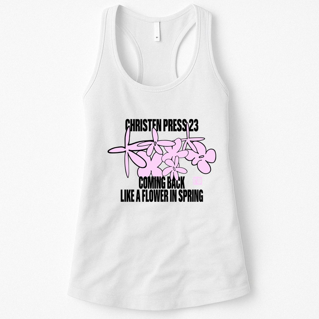 Tobin Heath Wearing Christen Press 23 Coming Back Like A Flower In Spring Womens Tank Top