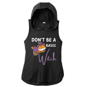 Tiger Halloween Witch Witches Dont Be A Basic Witch Gift Ladies PosiCharge Tri-Blend Wicking Draft Hoodie Tank