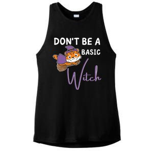 Tiger Halloween Witch Witches Dont Be A Basic Witch Gift Ladies PosiCharge Tri-Blend Wicking Tank