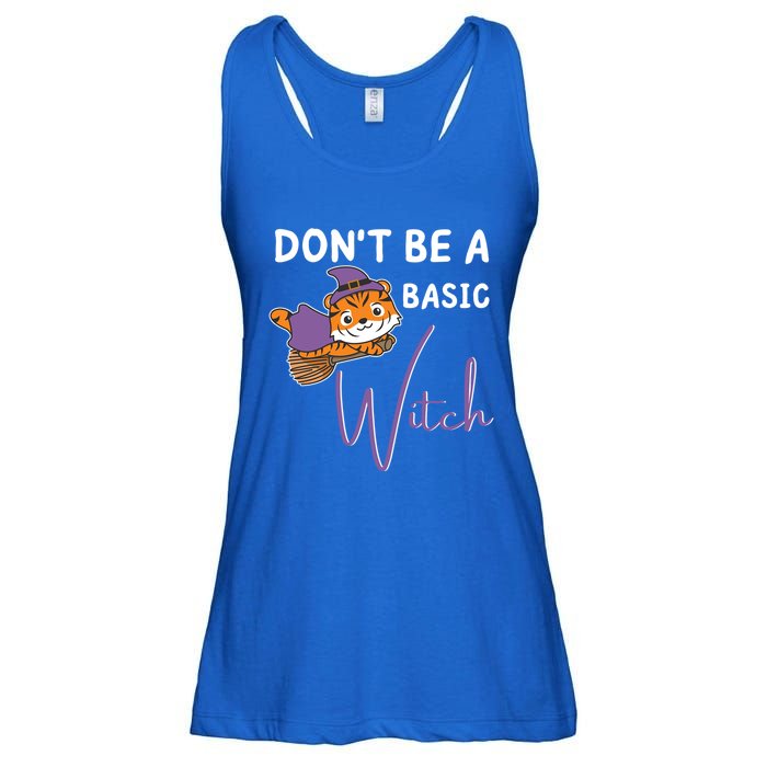 Tiger Halloween Witch Witches Dont Be A Basic Witch Gift Ladies Essential Flowy Tank