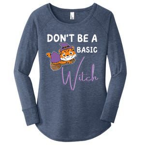 Tiger Halloween Witch Witches Dont Be A Basic Witch Gift Women's Perfect Tri Tunic Long Sleeve Shirt