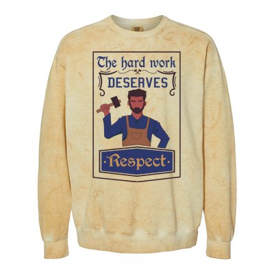 The Hard Work Deserves Respect Colorblast Crewneck Sweatshirt