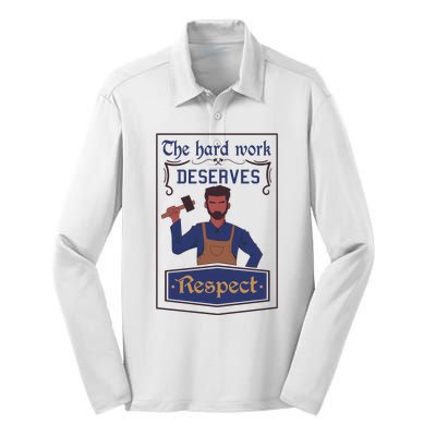 The Hard Work Deserves Respect Silk Touch Performance Long Sleeve Polo