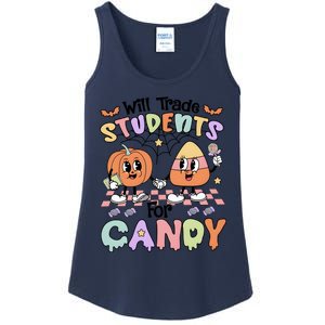 Teacher Halloween Will Trade Students For Candy Retro Ladies Essential Tank