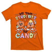 Teacher Halloween Will Trade Students For Candy Retro T-Shirt