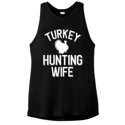 Turkey Hunting Wife Cool Turkey Hunting Family Gift Ladies PosiCharge Tri-Blend Wicking Tank