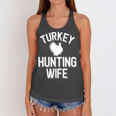 Turkey Hunting Wife Cool Turkey Hunting Family Gift Women's Knotted Racerback Tank