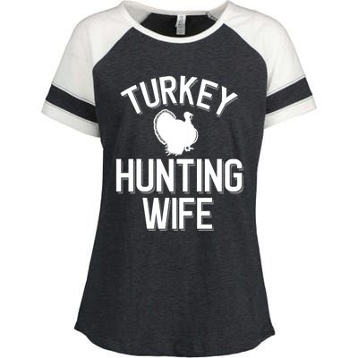 Turkey Hunting Wife Cool Turkey Hunting Family Gift Enza Ladies Jersey Colorblock Tee