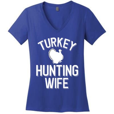 Turkey Hunting Wife Cool Turkey Hunting Family Gift Women's V-Neck T-Shirt