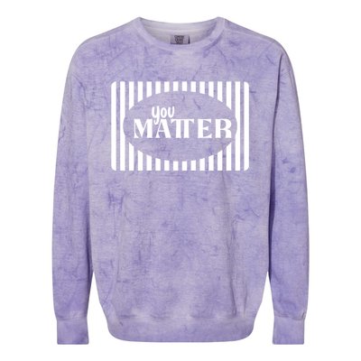 Tal Health You Matter Quote Gift Colorblast Crewneck Sweatshirt