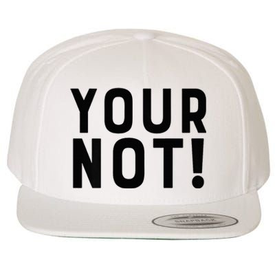 Thats Hot Your Not 2000 Front And Back Wool Snapback Cap