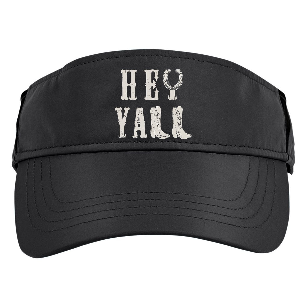 Trendy Hey Y'all Horseshoe And Boots Quote Adult Drive Performance Visor