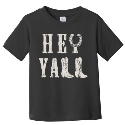 Trendy Hey Y'all Horseshoe And Boots Quote Toddler T-Shirt