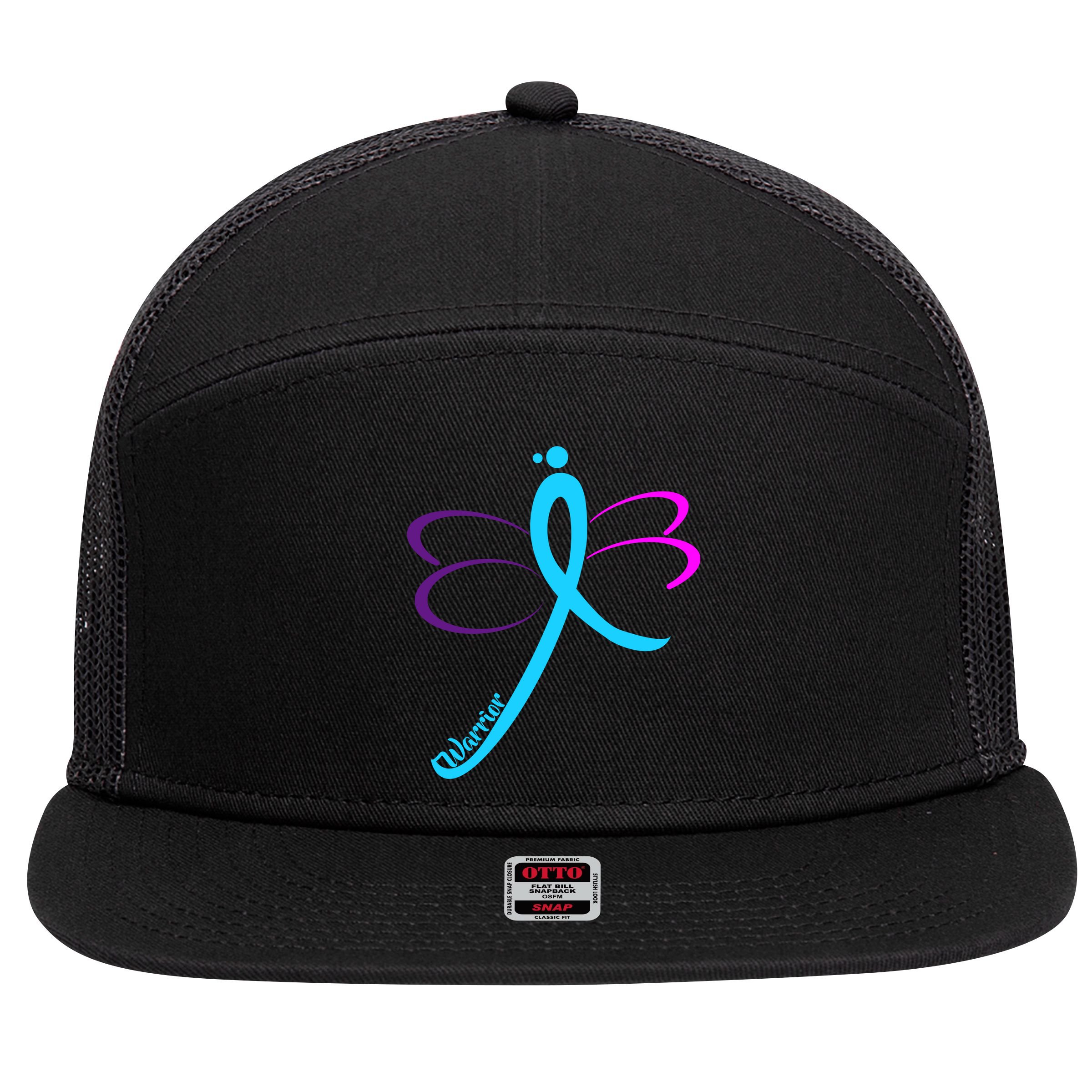 Thyroid Cancer Awareness 7 Panel Mesh Trucker Snapback Hat