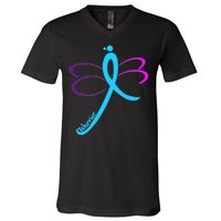 Thyroid Cancer Awareness V-Neck T-Shirt