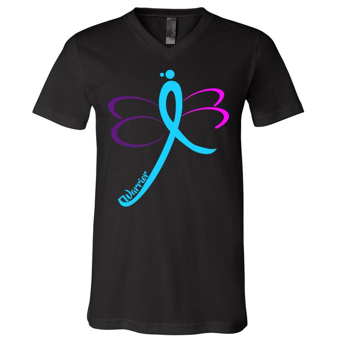 Thyroid Cancer Awareness V-Neck T-Shirt