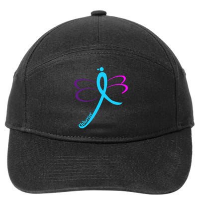 Thyroid Cancer Awareness 7-Panel Snapback Hat